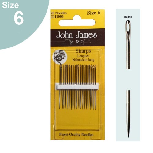 Hand Sewing Needles Sharps Size 6
